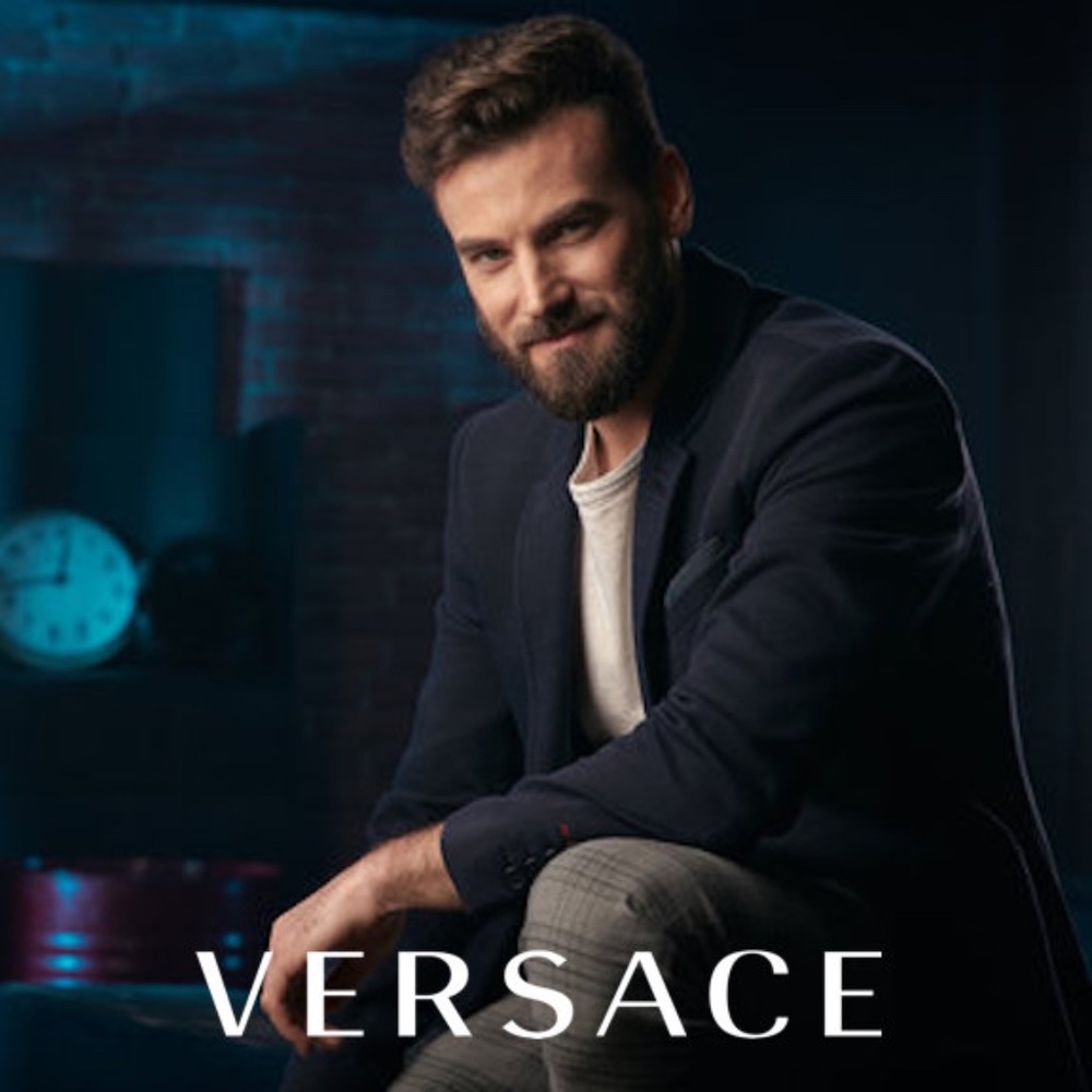 Versace Midnight Blue Wool Blazer 40R Custom made Virgin Wool Gently worn